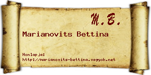 Marianovits Bettina névjegykártya