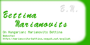 bettina marianovits business card